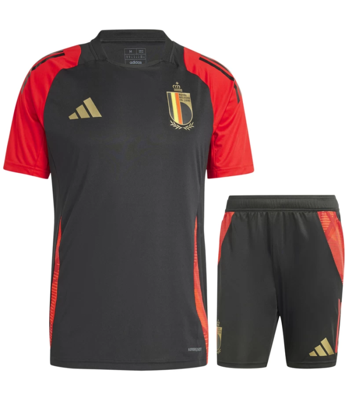 Conjunto Bélgica Camisa e Calção EURO 2024/2025 Treino