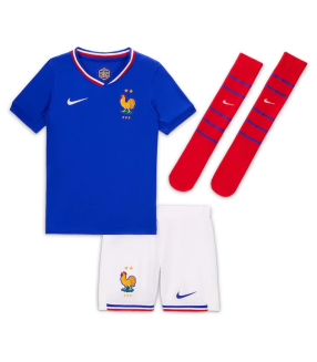 France Home Kit Shirt Shorts Socks Little Kids Child EURO 2024/2025 Home