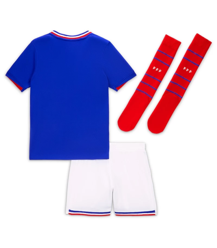 Conjunto Camisola Calções Meias França Criança Pequena EURO 2024/2025 Principal