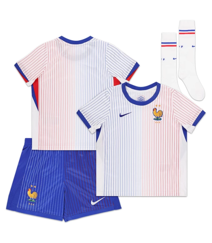 Conjunto Camisola Calções Meias França Criança Pequena EURO 2024/2025 Alternativa