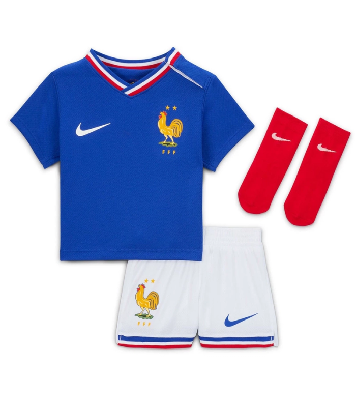 Conjunto Camiseta Pantalones Cortos Calcetines Francia Bebé EURO 2024/2025 Primera