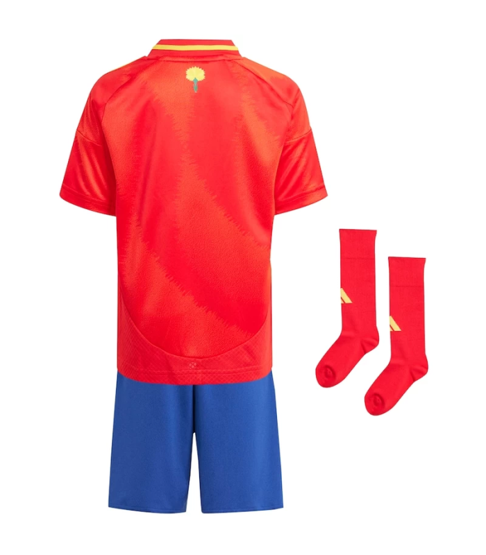 Conjunto Camisola Calções Meias Espanha Criança Pequena EURO 2024/2025 Principal