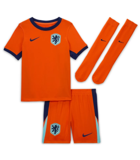 Conjunto Camisola Calções Meias Países Baixos Criança Pequena EURO 2024/2025 Principal