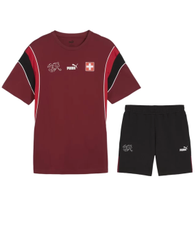 Conjunto Suíça Camisa e Calção EURO 2024/2025 Treino