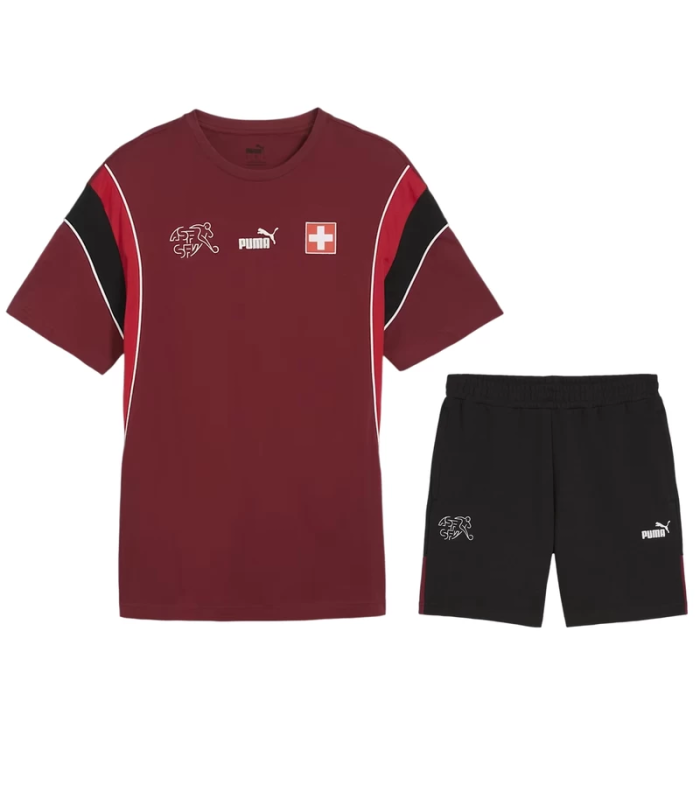 Conjunto Suíça Camisa e Calção EURO 2024/2025 Treino