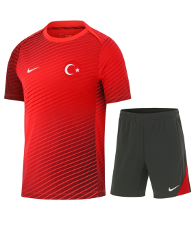 Conjunto Turquia Camisa e Calção EURO 2024/2025 Treino