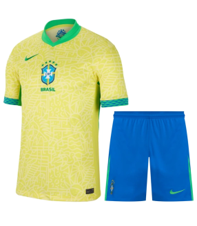 Conjunto Brasil Camisa e Calção Junior Infantil Criança 2024/2025 Principal