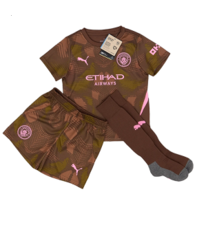 Conjunto Guarda-redes Camisola Calções Meias Manchester City Criança Pequena EURO 2024/2025 Principal