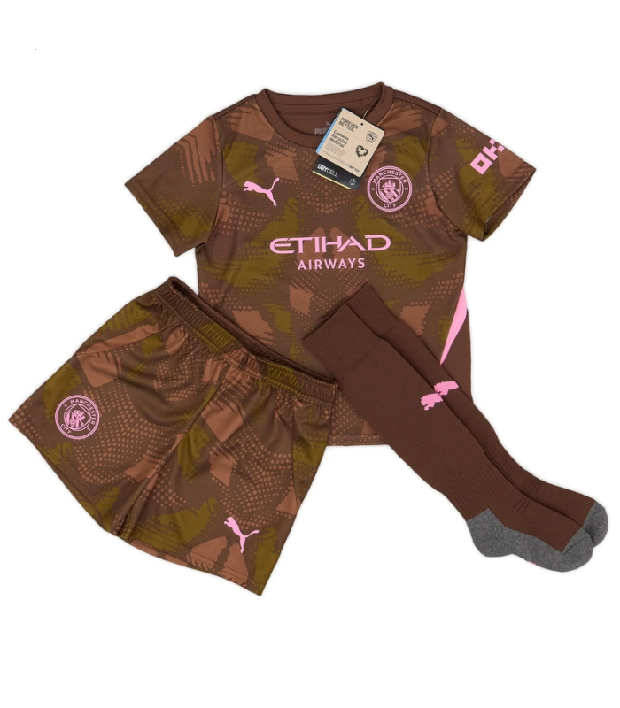 Conjunto Guarda-redes Camisola Calções Meias Manchester City Criança Pequena EURO 2024/2025 Principal