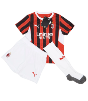 Conjunto Camisola Calções Meias AC Milan Criança Pequena 2024/2025 Principal