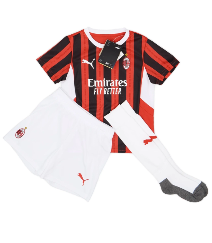 Conjunto Camisola Calções Meias AC Milan Criança Pequena 2024/2025 Principal