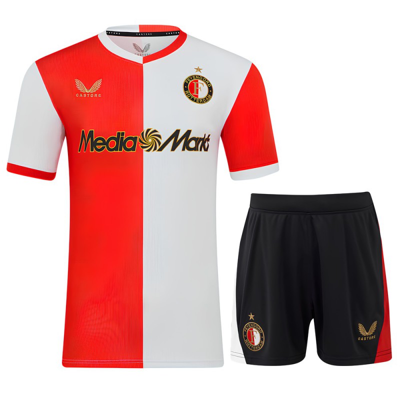 Feyenoord Kids Kit 2025/2026 Shirt jersey Short Home - Castore