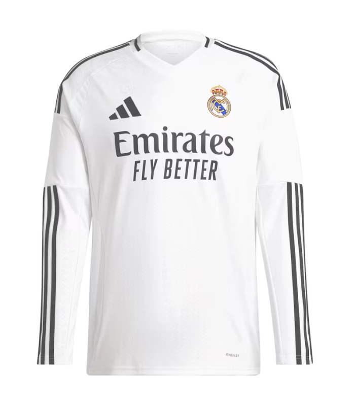 Camisola Real Madrid Junior Infantil Criança 2024/2025 Mangas Compridas Principal