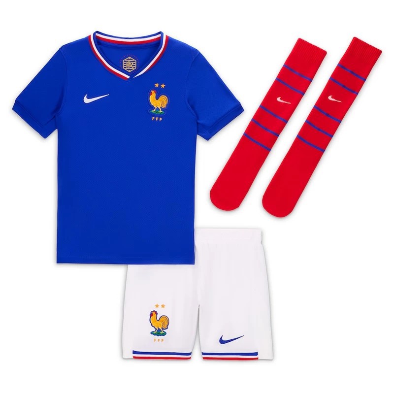 Ensemble Maillot Short Chaussettes Equipe de France Petit Enfant EURO 2024/2025 Domicile