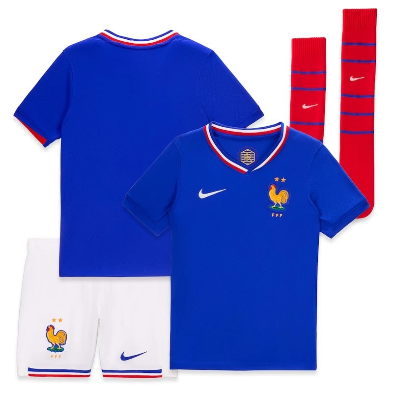  Ensemble Maillot Short Chaussettes Equipe de France Petit Enfant EURO 2024/2025 Domicile