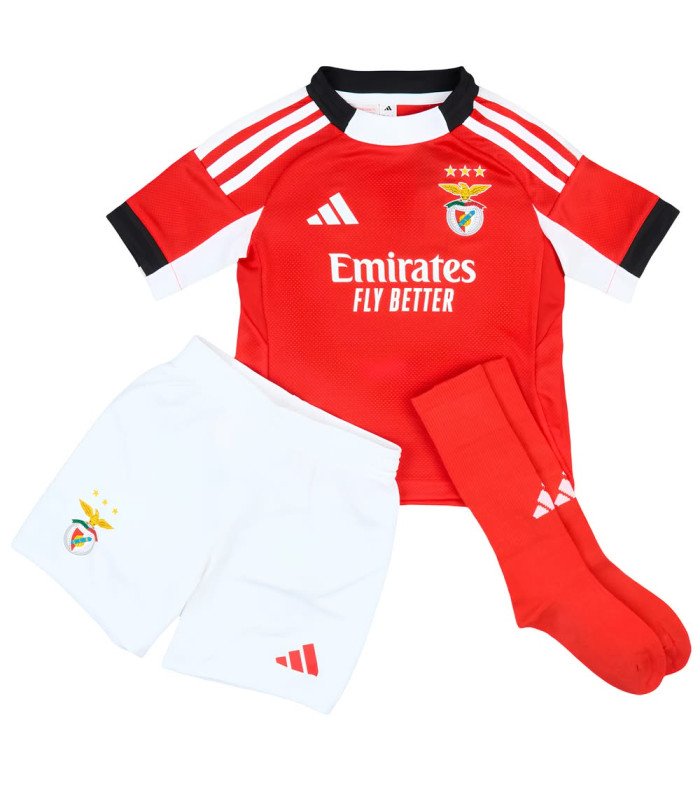 Benfica Lissabon Tenue Shirt Korte Broek Sokken Kids 2025/2026 Thuis - Adidas