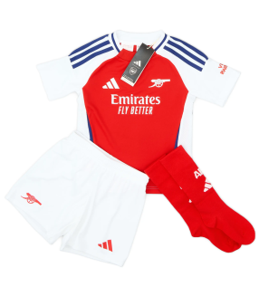 Conjunto Camisola Calções Meias Arsenal Criança Pequena 2024/2025 Principal