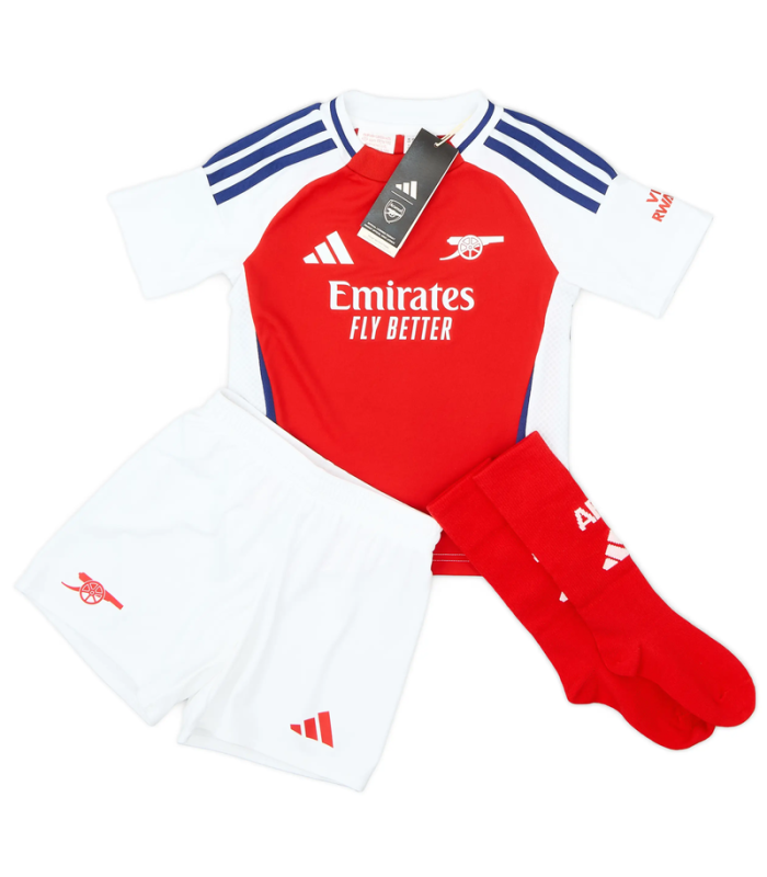 Conjunto Camisola Calções Meias Arsenal Criança Pequena 2024/2025 Principal