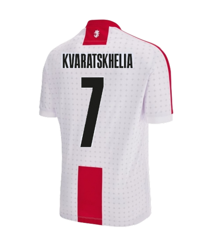 Georgië Shirt KVARATSKHELIA EURO 2024/2025 Thuis