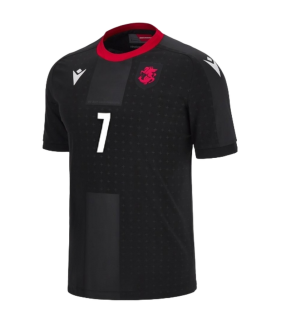 Georgië Shirt KVARATSKHELIA EURO 2024/2025 Uit