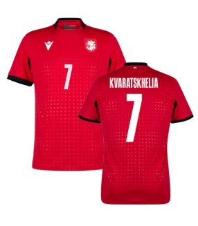 Georgië Shirt KVARATSKHELIA EURO 2024/2025 Derde