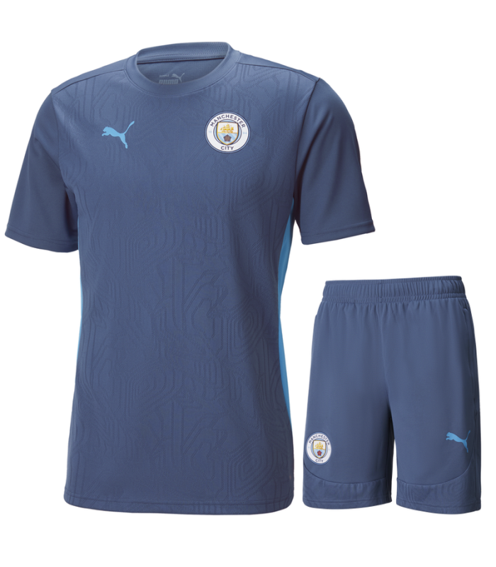 Conjunto Manchester City Camisa e Calção 2024/2025 Treino