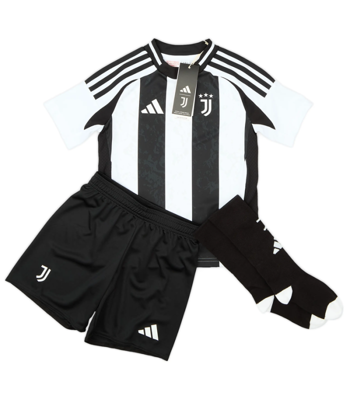 Conjunto Camiseta Pantalones Cortos Calcetines Juventus Niño Pequeño 2024/2025 Primera