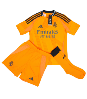 Conjunto Camisola Calções Meias Real Madrid Junior Infantil Criança 2024/2025 Alternativa