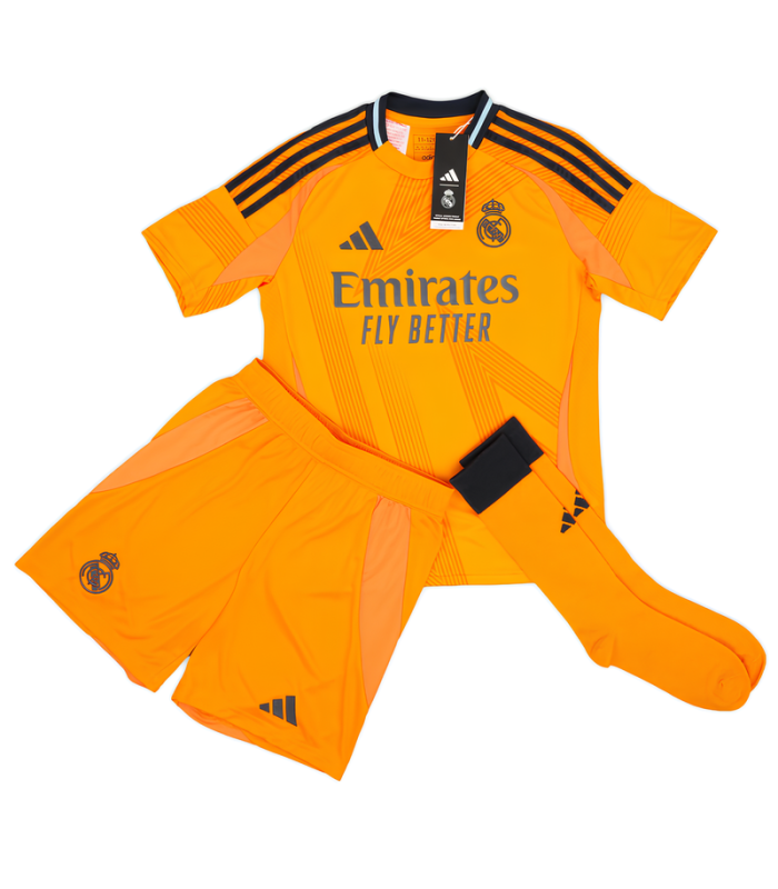 Conjunto Camisola Calções Meias Real Madrid Junior Infantil Criança 2024/2025 Alternativa