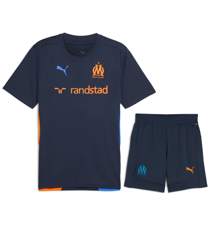 Conjunto OM Olympique Marselha Camisa e Calção Junior Infantil Criança 2024/2025 Treino