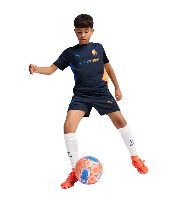 Conjunto OM Olympique Marselha Camisa e Calção Junior Infantil Criança 2024/2025 Treino