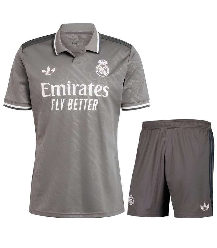 Kit Real Madrid Maglia e Pantaloncini Bambino Ragazzo Junior 2024/2025 Terza