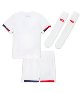 Conjunto Camisola Calções Meias Paris Saint-Germain Criança Pequena 2024/2025 Alternativa