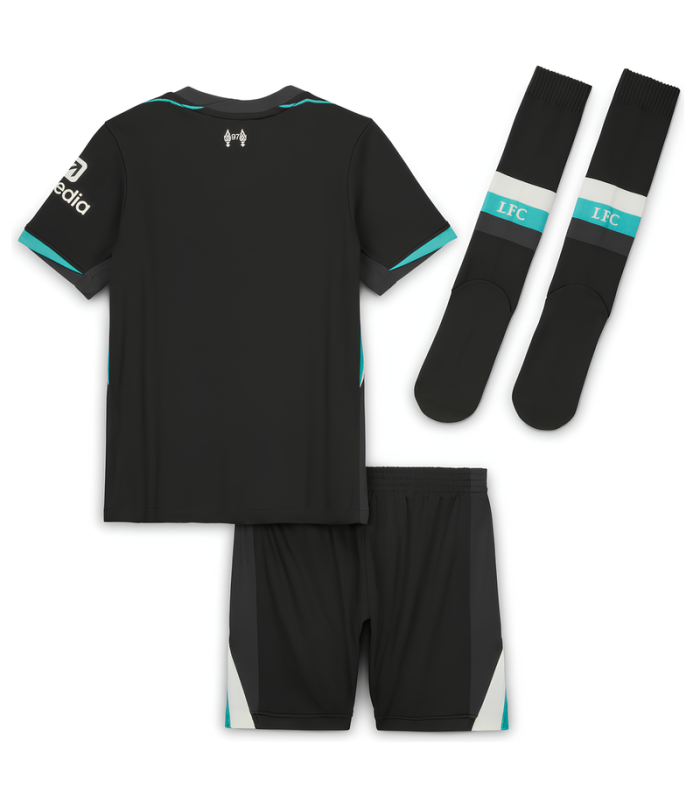 Conjunto Camisola Calções Meias Liverpool Criança Pequena 2024/2025 Alternativa