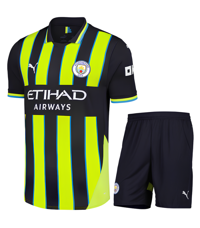 Conjunto Manchester City Camisa e Calção 2024/2025 Alternativa