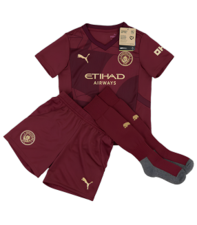 Conjunto Camisola Calções Meias Manchester City Criança Pequena 2024/2025 Terceira