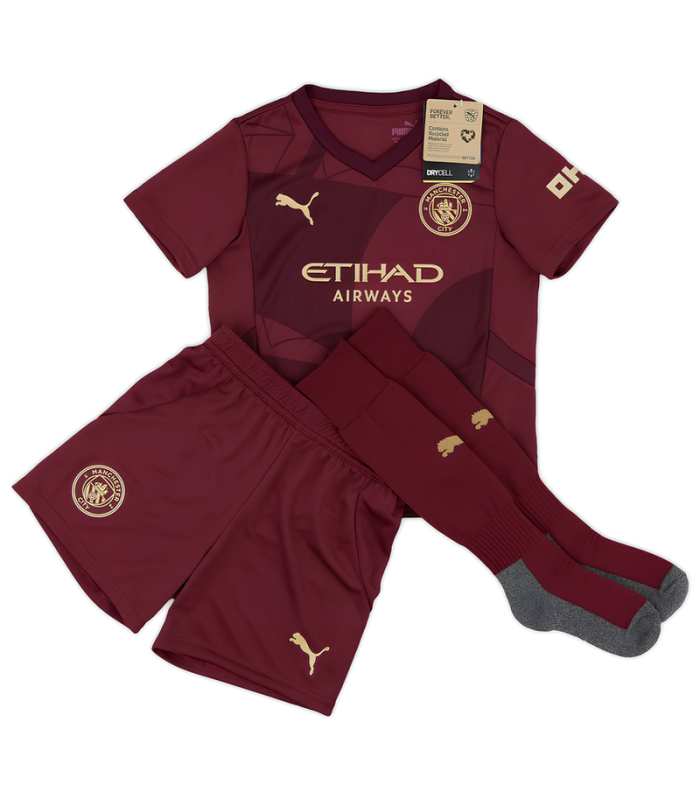 Manchester City Trikot Shorts Socken Kleinkind Kinder 2024/2025 Dritte