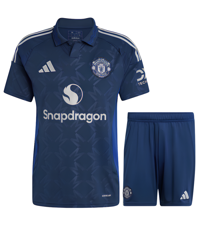 Conjunto Manchester United Camisa e Calção Junior Infantil Criança 2024/2025 Alternativa