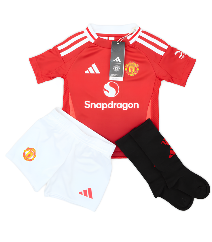 Conjunto Camisola Calções Meias Manchester United Criança Pequena 2024/2025 Principal