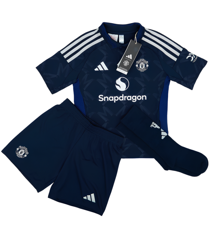 Ensemble Maillot Short Chaussettes Manchester United Petit Enfant 2024/2025 Extérieur