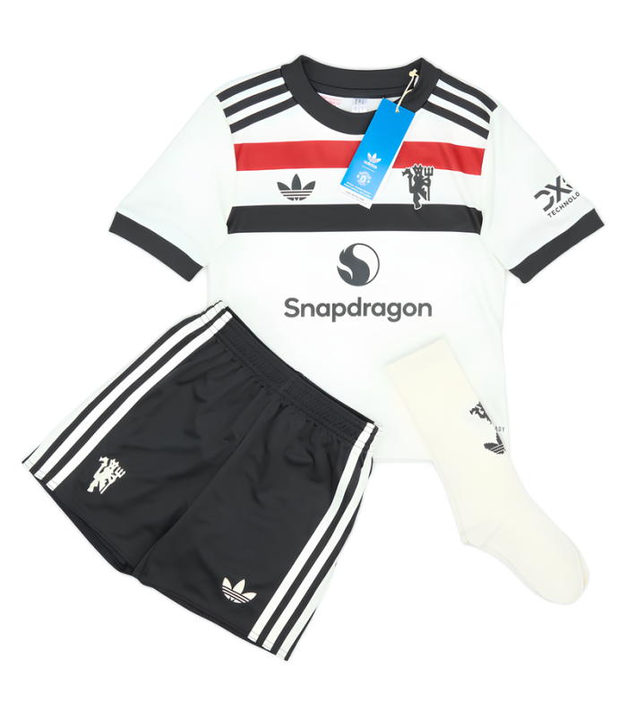 Conjunto Camiseta Pantalones Cortos Calcetines Manchester United Niño Pequeño 2024/2025 Tercera