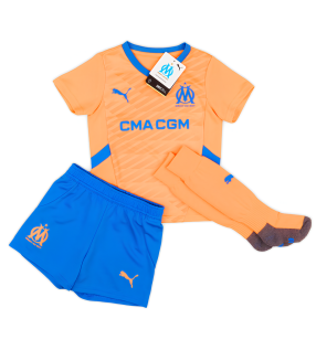 Conjunto Camiseta Pantalones Cortos Calcetines Olympique Marsella Niño Pequeño 2024/2025 Tercera