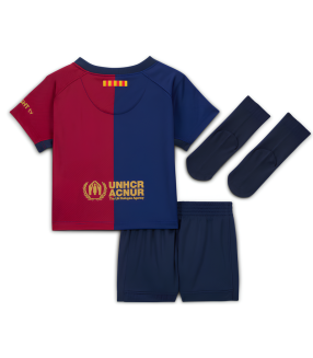 Conjunto Camiseta Pantalones Cortos Calcetines FC Barcelona Bebé 2024/2025 Primera