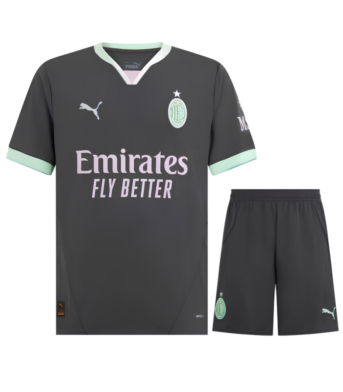 Conjunto AC Milan camiseta y Pantalón Corto 2024/2025 Tercera