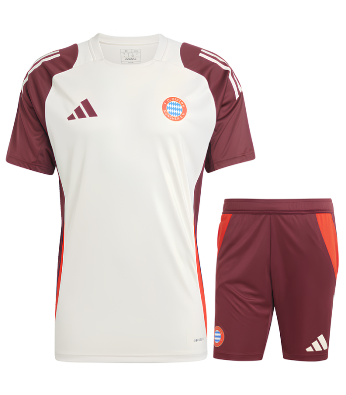 Conjunto Bayern de Munique Camisa e Calção 2024/2025 Treino Liga dos Campeões