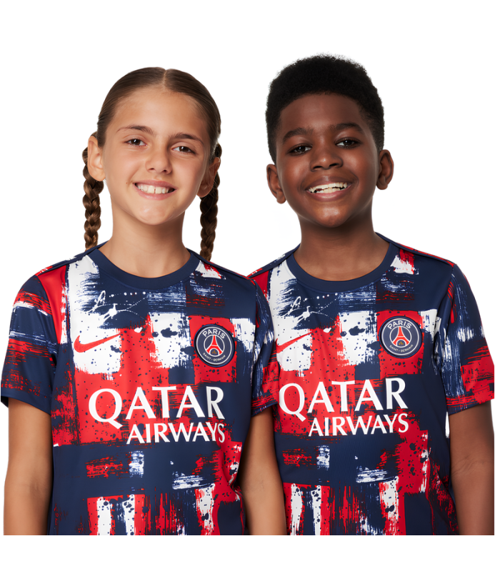 Conjunto PSG Paris Saint Germain Camisa e Calção Junior Infantil Criança 2024/2025 Treino