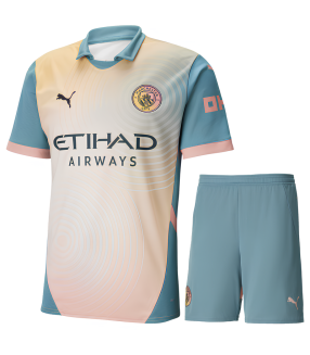 Conjunto Manchester City camiseta y Pantalón Corto 2024/2025 Cuarta