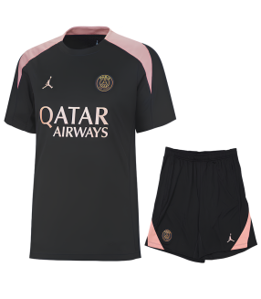 Conjunto PSG Paris Saint Germain Camisa e Calção Junior Infantil Criança 2024/2025 Treino Jordan