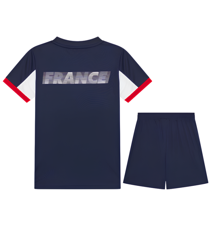 Conjunto França Camisa e Calção Junior Infantil Criança 2024/2025 Treino