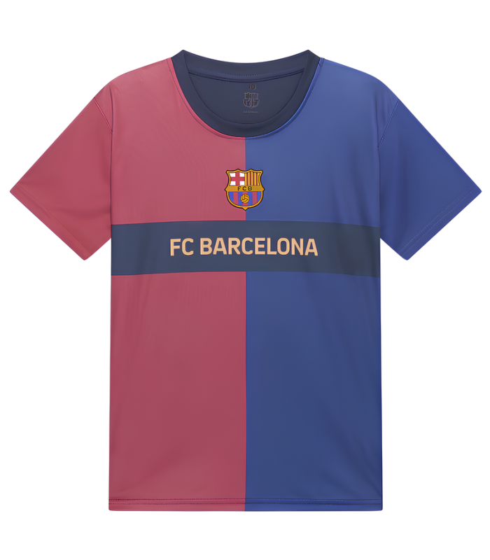 Conjunto FC Barcelona Camisa e Calção Junior Infantil Criança 2024/2025 Treino